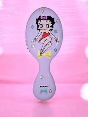 Betty Boop Purple Hair Brush with Red Outfit and Yellow Bow